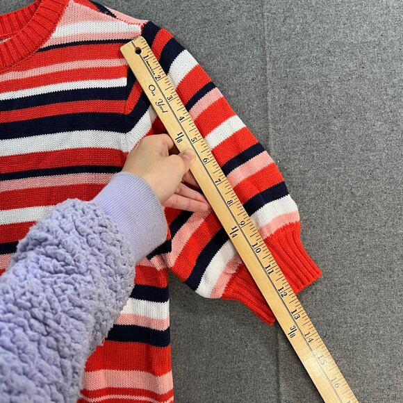 Candace Cameron Bure Summer Sweater with Puff Sleeve Cherry Size XXS - Picture 7 of 8